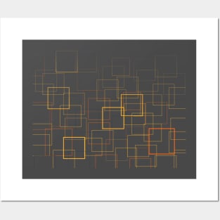 geometric abstract lines Posters and Art